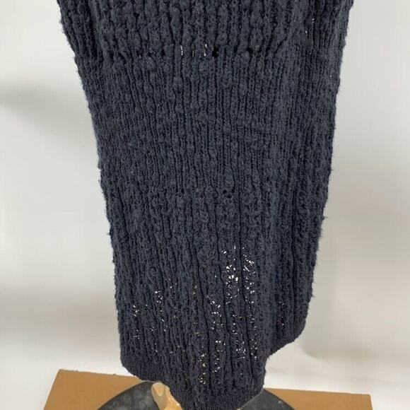 Caslon Cardigan Womens XS Extra Small Black Knit Sleeveless Longline Open Front - Picture 5 of 15